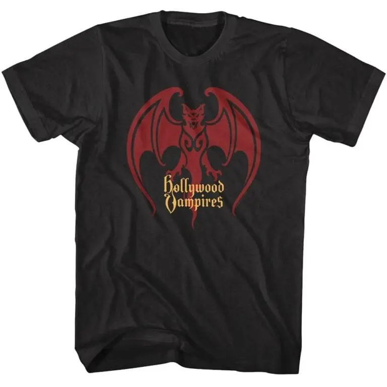 Hollywood Vampires Bat Logo Men’s T Shirt