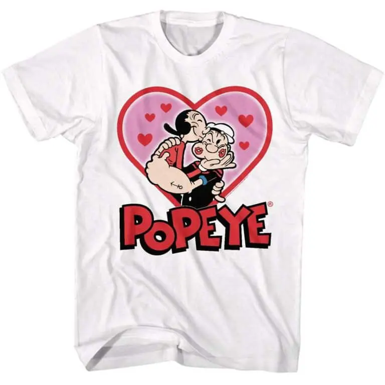 Popeye & Olive Oyl Kissing Men’s T Shirt