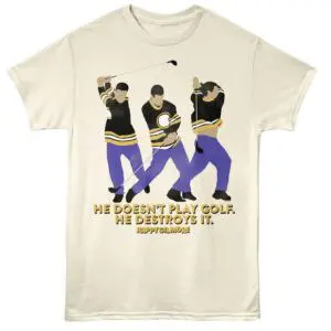 Funny golf shirt, humorous golf tee, cartoon golfer gift, sports quote shirt.