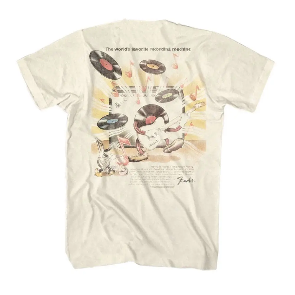 Fender Flying Vinyl Men's T Shirt - Image 3