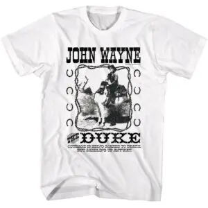 John Wayne The Duke Saddling Up Men's T Shirt