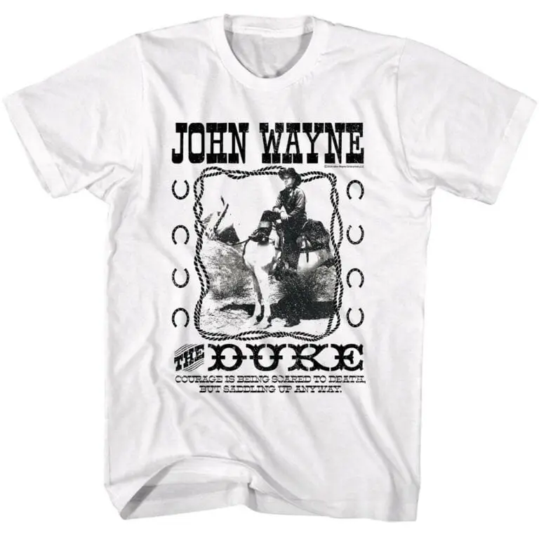 John Wayne The Duke Saddling Up Men's T Shirt