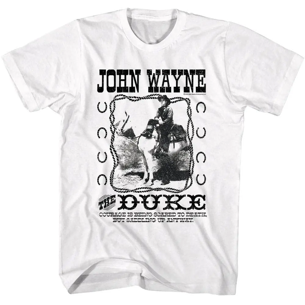 John Wayne The Duke Saddling Up Men's T Shirt