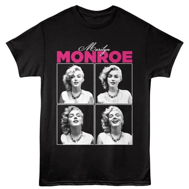 Marilyn Monroe Candid Portrait Men?s Black T Shirt