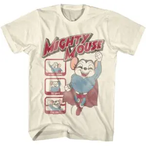 Mighty Mouse Here I Come To Save the Day Men’s T Shirt