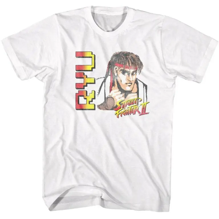 Street Fighter 2 Ryu 8-Bit Men's T Shirt