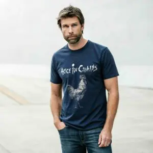 Alice in Chains Rooster Sketch Men's T Shirt - Navy Heather