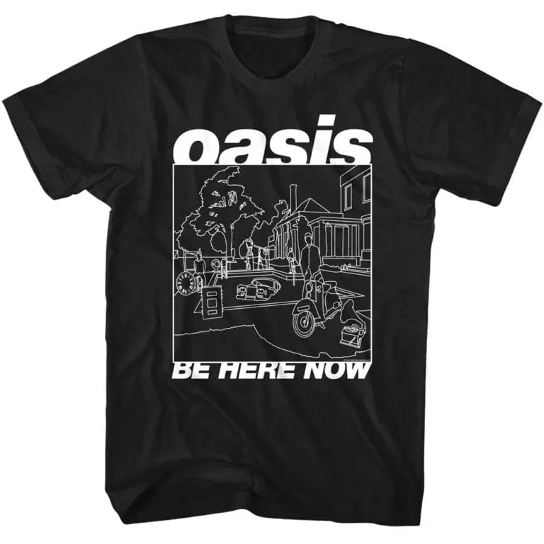 Oasis Be Here Now Line Art Men’s T Shirt