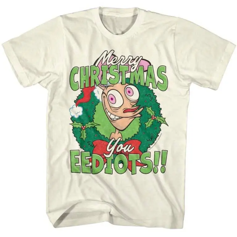 Ren and Stimpy Merry Christmas You Eediots Men’s T Shirt