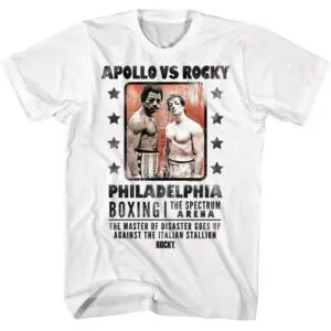 Rocky v Apollo Fight Poster Men's T Shirt White