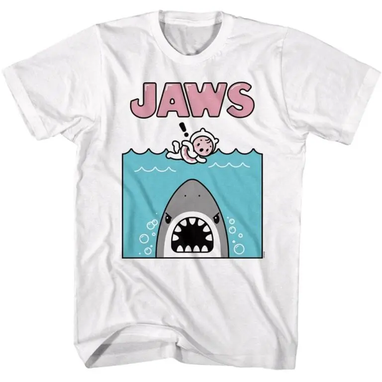 Jaws Kawaii Shark Swimmer Men’s T Shirt