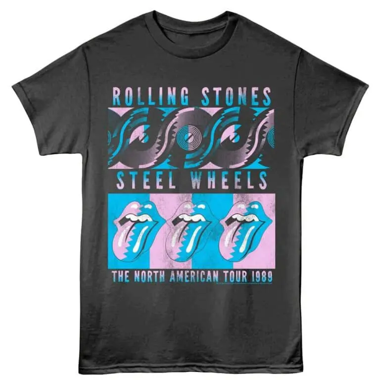 Rolling Stones Steel Wheels American Tour 89 Men’s T Shirt
