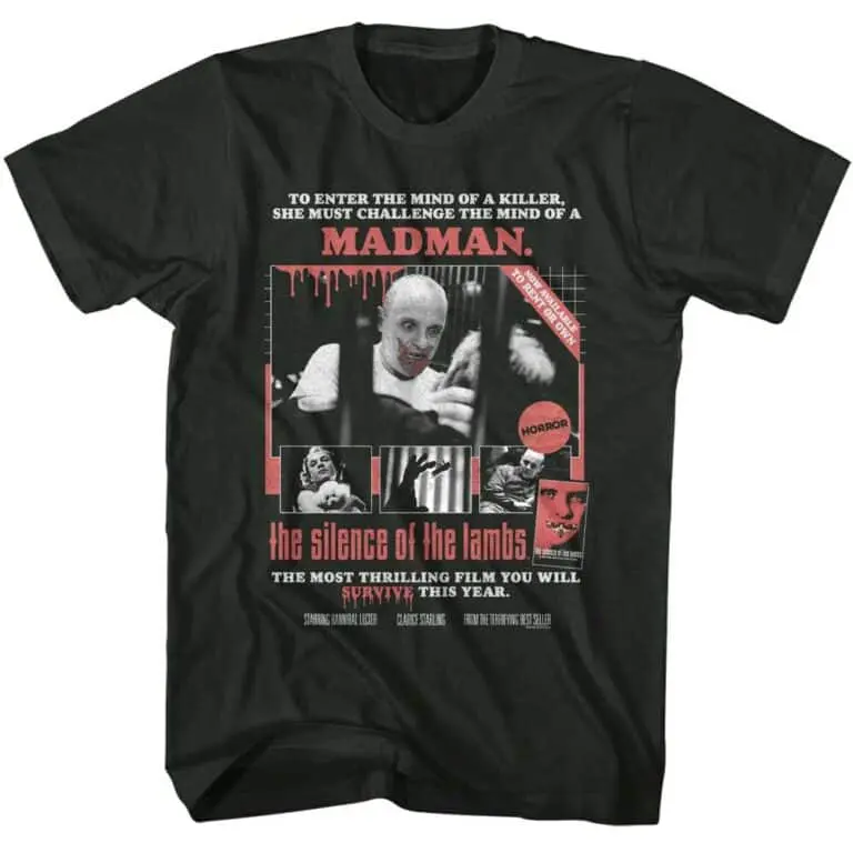Placeholder Silence of The Lambs Mind of a Madman Men’s T Shirt