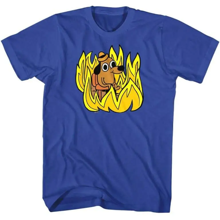 This is Fine Up in Flames Men’s T Shirt