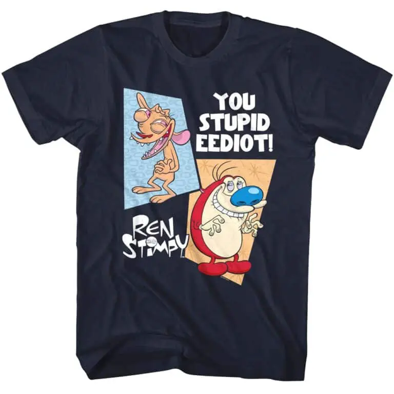 Ren and Stimpy You Stupid Eediot Men’s T Shirt