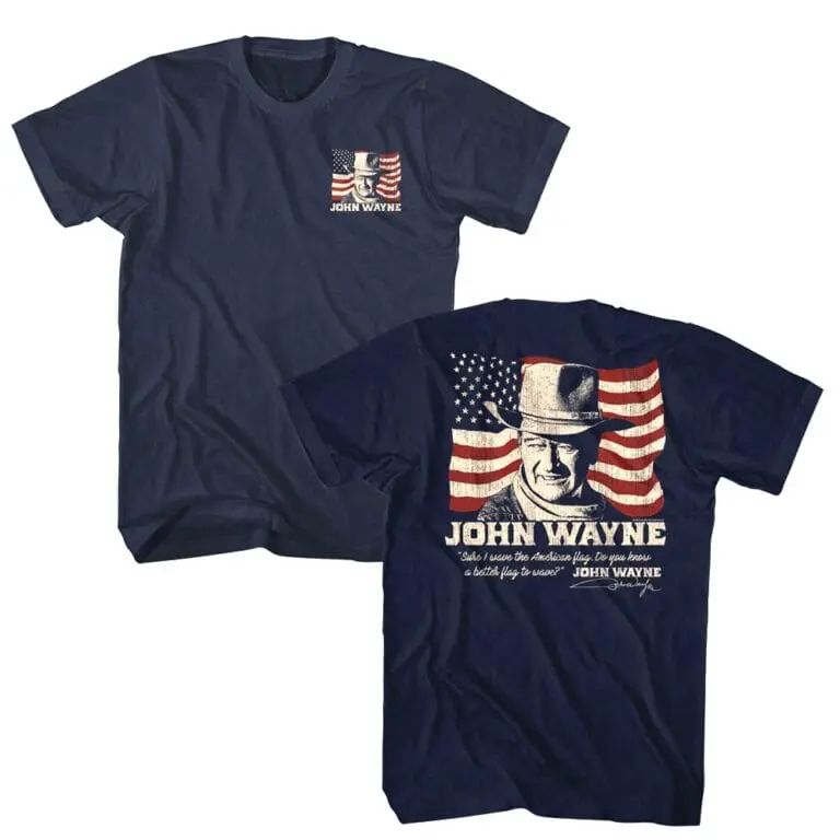 John Wayne Wave the American Flag Men’s T Shirt