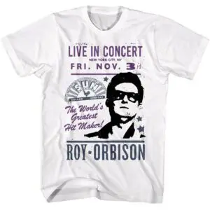 Roy Orbison Live In Concert NYC Men’s T Shirt