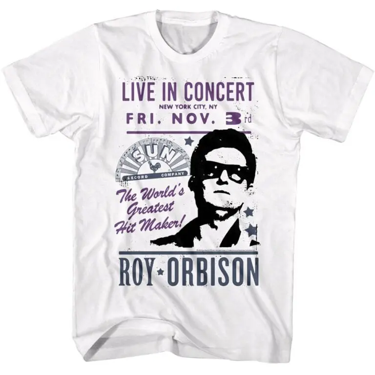 Roy Orbison Live In Concert NYC Men’s T Shirt