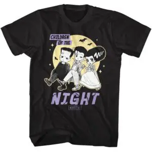 Universal Monsters Cute Children of the Night Men’s T Shirt