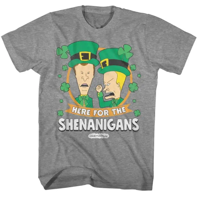 Beavis and Butthead Here For the Shenanigans Men’s T Shirt