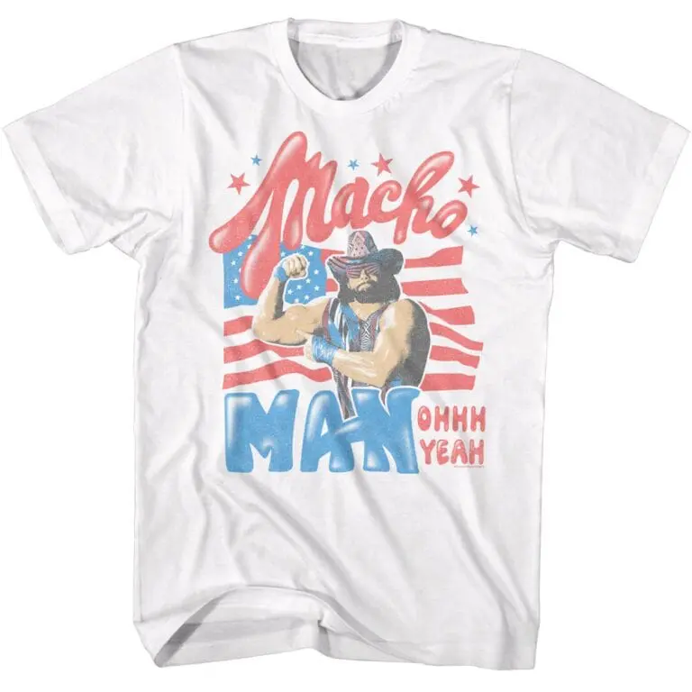 Macho Man Ohhh Yeah USA Flag Men’s T Shirt