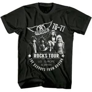 Aerosmith Rocks World Tour 76-77 Men's T Shirt