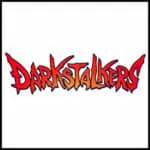 Vibrant DarkStalkers logo with bold red and black text, perfect for fans of classic video games.