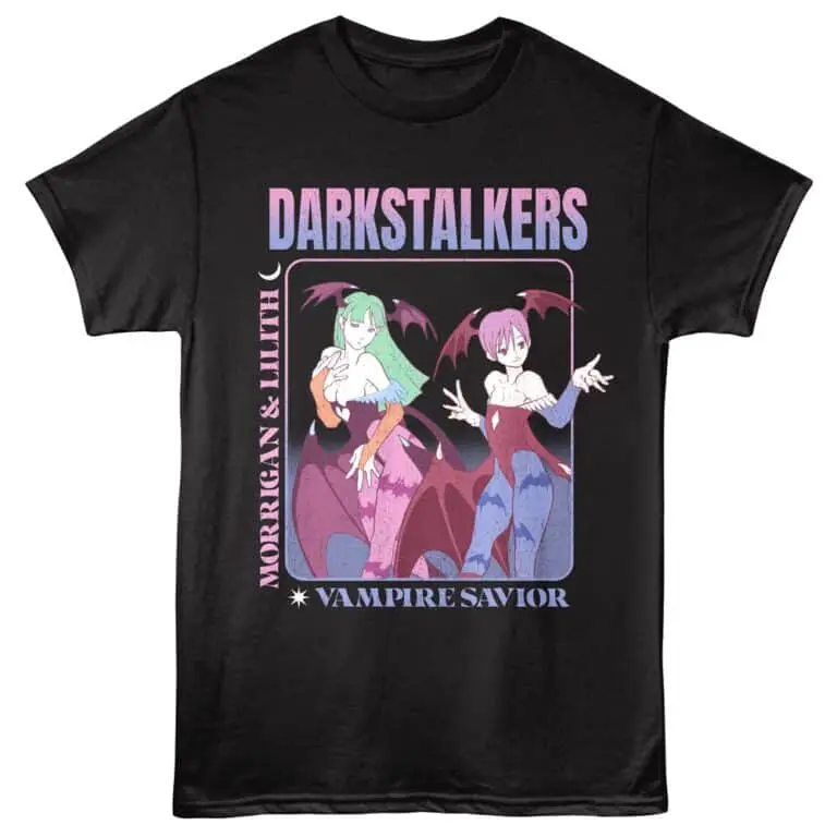 Darkstalkers Morrigan and Lilith Vampire Savior Men's T Shirt