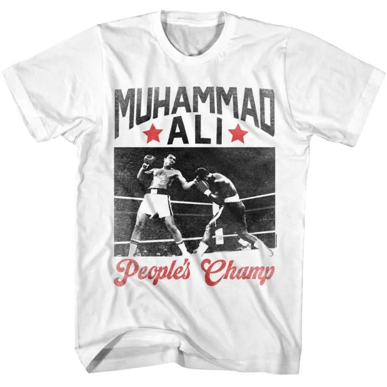 Vintage Muhammad Ali boxing graphic tee for sports fans.