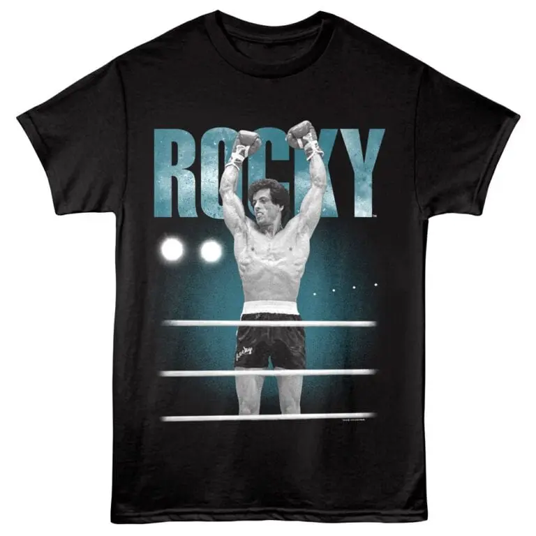 Legendary Rocky Balboa boxer print, vintage-inspired design for fans of boxing and movie memorabilia.