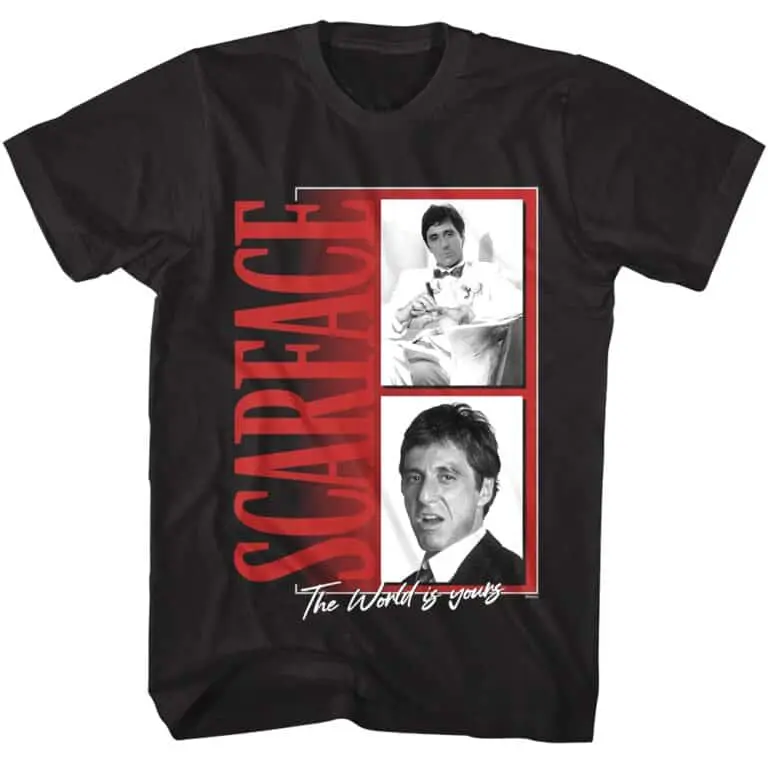 Vintage Johnny Depp T-shirt with iconic images and bold text, perfect for fans of classic celebrity apparel.