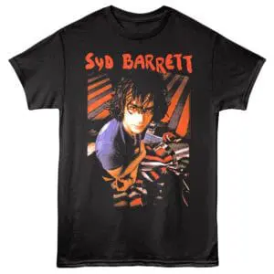 Vivid Syd Barrett graphic tee featuring iconic imagery from the legendary rock musician.