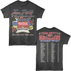 Custom Tom Petty and The Heartbreakers concert graphic tee for music fans.