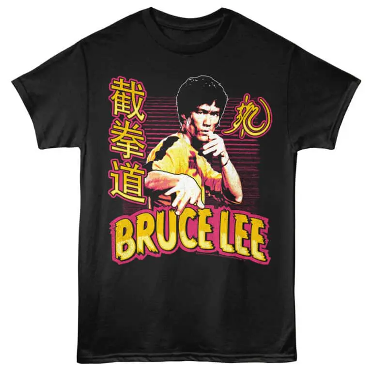 Bruce Lee Chinese Neon Men's T Shirt