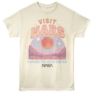Explore Mars space travel merchandise with cosmic moon and star imagery.