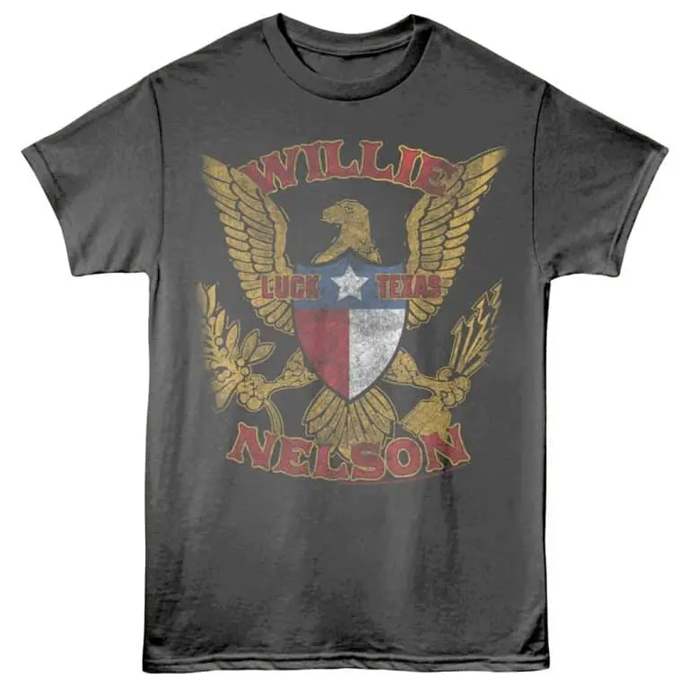 Vintage Willie Nelson Texas graphic T-shirt, perfect for country music fans and Texas pride.