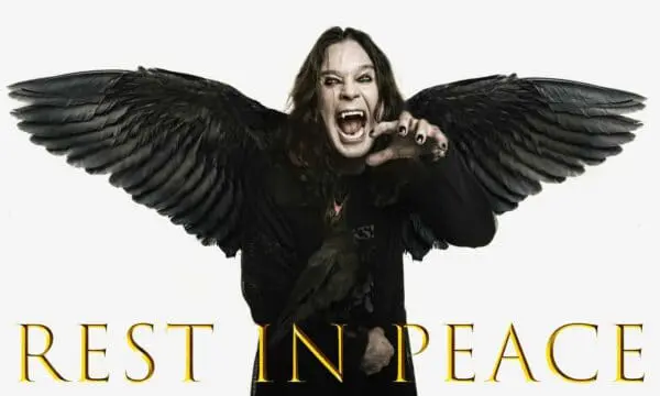 Dark angel with black feathered wings, growling fiercely, symbolizing strength and peace.