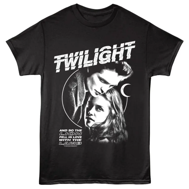 Stylish Twilight movie quote T-shirt featuring Bella and Edward design. Perfect for Twilight fans and night owls.