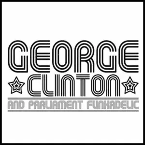 Bold George Clinton parody t-shirt design with stars and retro font, perfect for funk music fans.