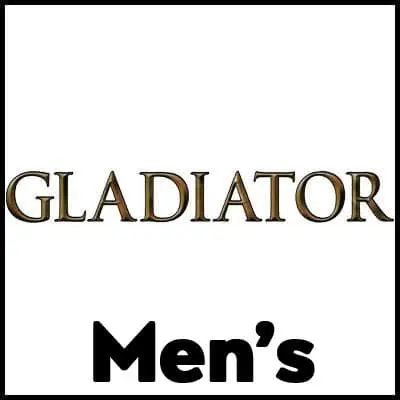 Bold Gladiator logo men's graphic t-shirt for casual style.