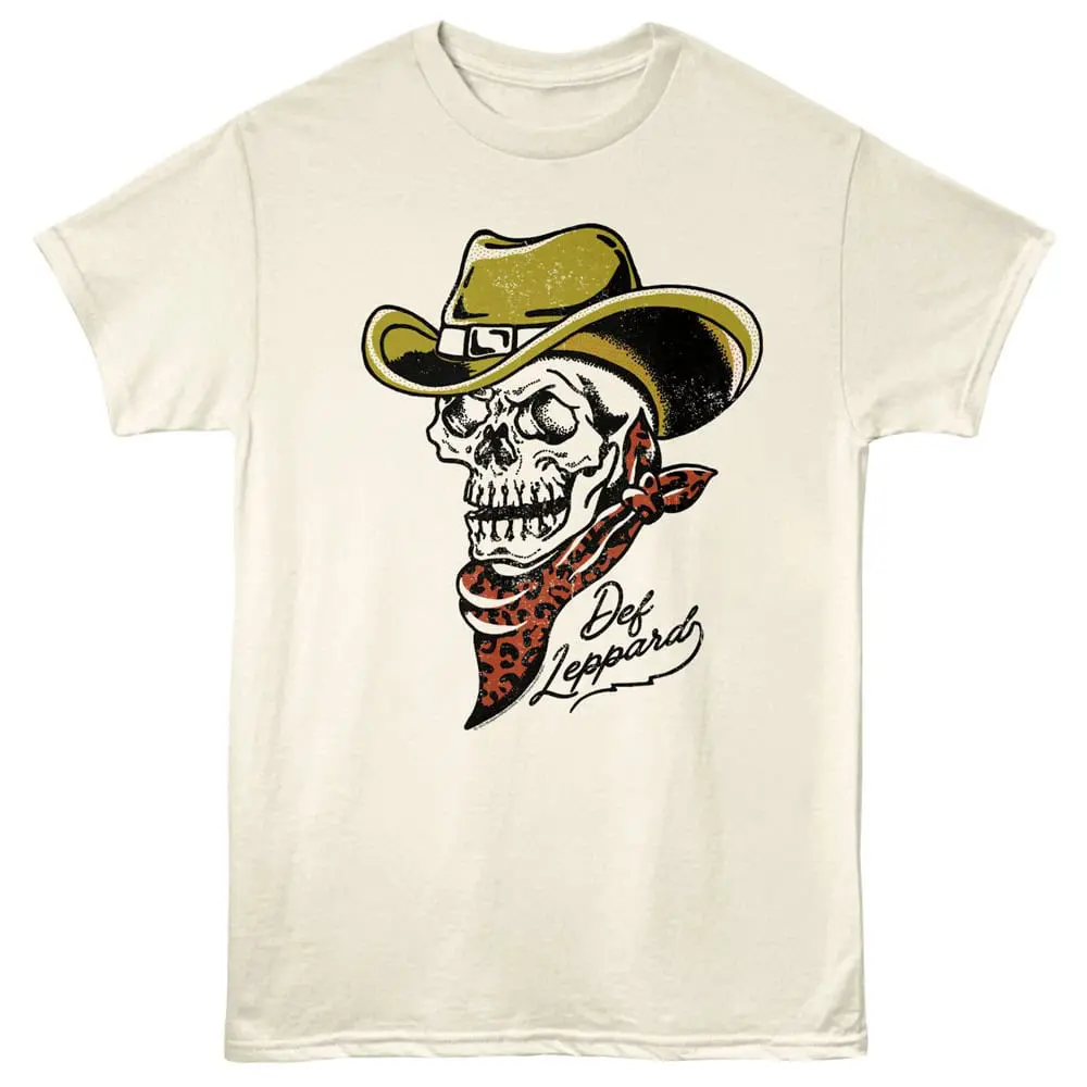 Skull wearing a cowboy hat with a red bandana, perfect for rock and roll or country style.