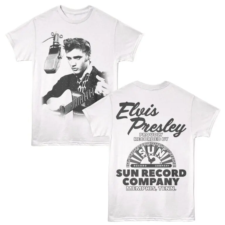 Elvis Presley proudly Recorded by Sun Records Men's T Shirt