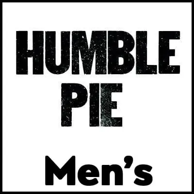 Bold "HUMBLE PIE" men's T-shirt for stylish comfort and statement fashion.