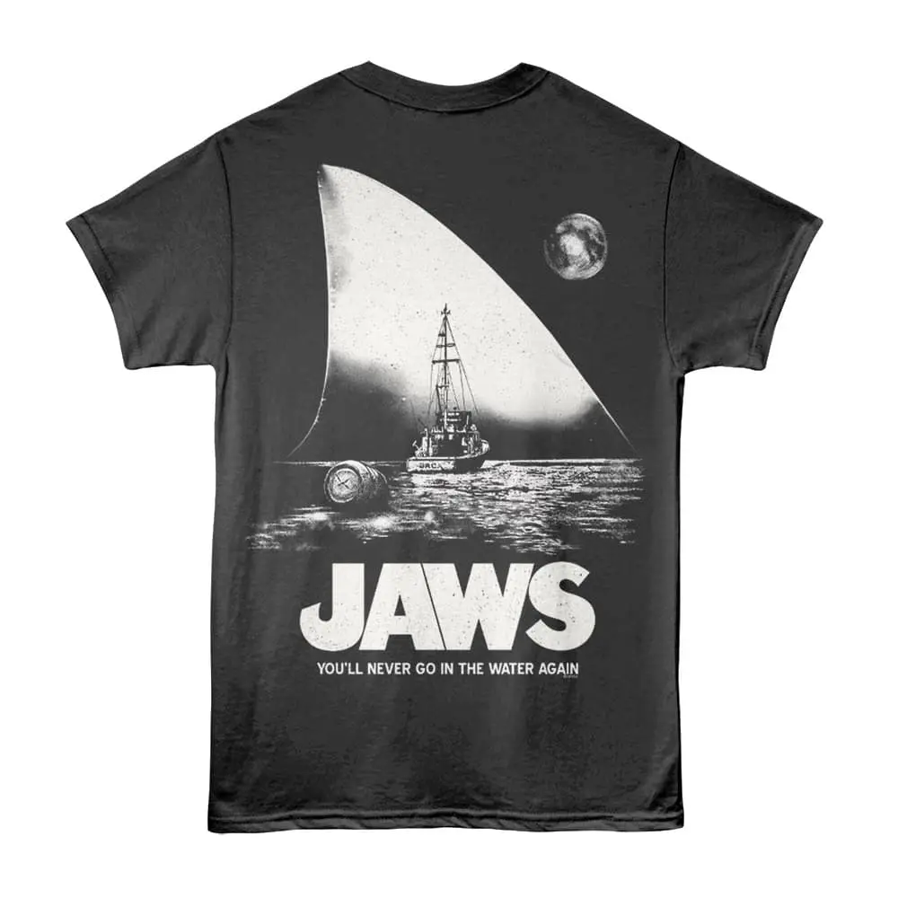 Jaws Huge Shark Fin Men's T Shirt - Image 4