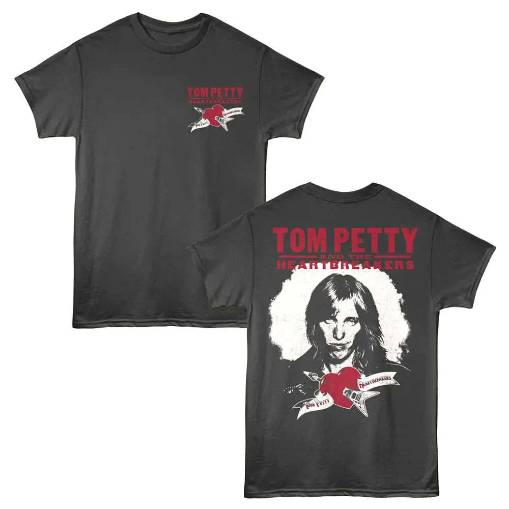 High-quality T-shirt featuring Tom Petty and the Heartbreakers graphic design, perfect for music fans.