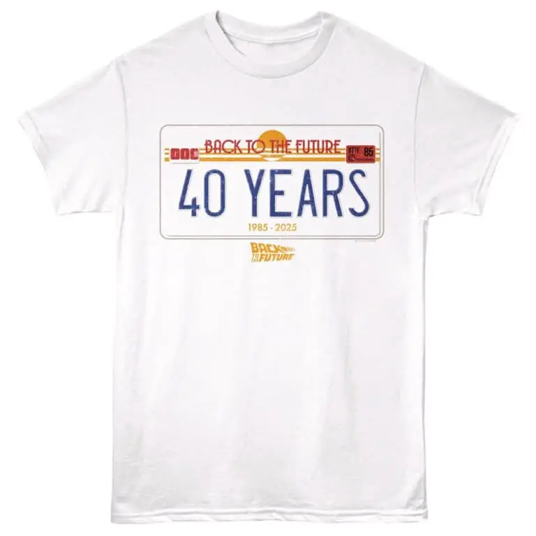 Back to the Future 40 Years Plate Men's T Shirt