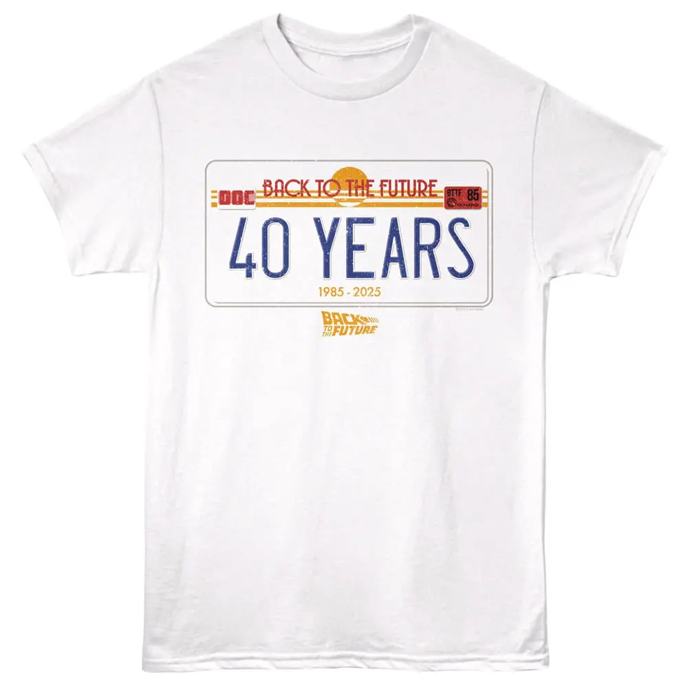 Back to the Future 40 Years Plate Men's T Shirt