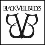 Vampire-inspired BlackVeilBrides band logo t-shirt for music fans.