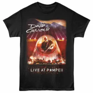 David Gilmour live music T-shirt, concert tour merchandise with iconic stage visuals.