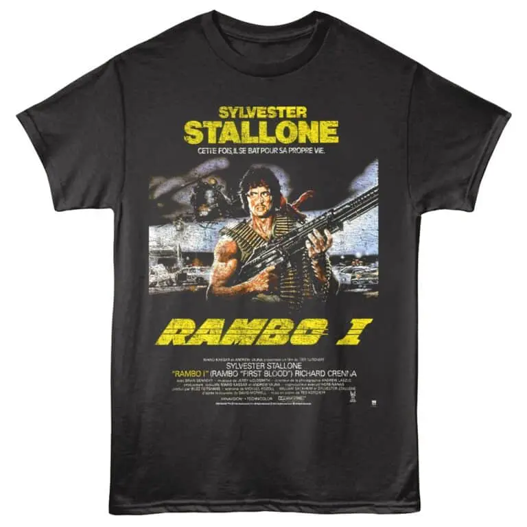 Rambo French Movie Poster Men's T Shirt